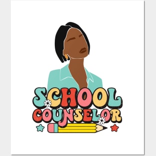 Black School Counselor Appreciation Gift Posters and Art